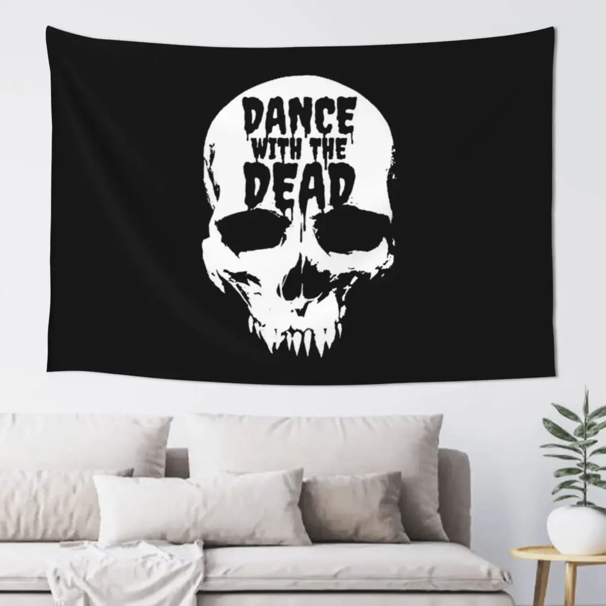 

Dance With The Dead - Skull Teeth Tapestry Cute Decor Bedroom Decor Things To The Room Tapestry