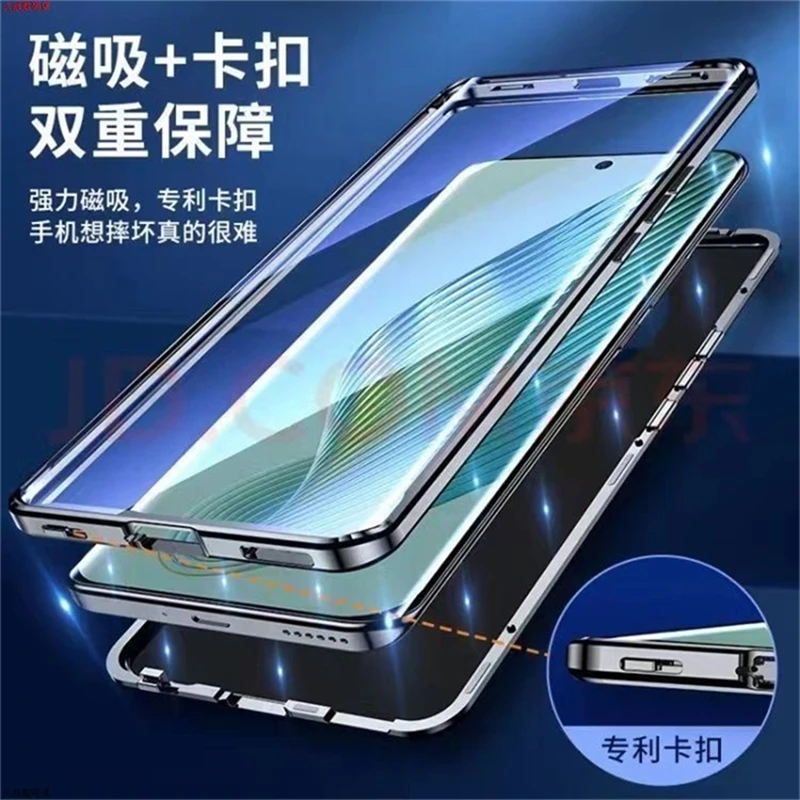 Tempering Glass Case For Xiaomi POCO X7 Pro 5G Case 360 Full Double Sided Magnetic Adsorption Metal Cover For Redmi Turbo 4 Capa