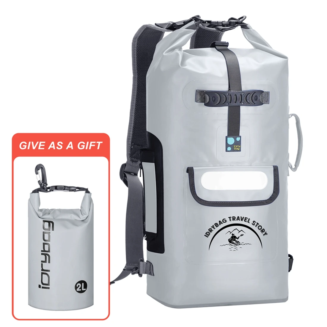 Idrybag Waterproof Backpack For Women Men 20L/30/L40L Sports Kayaking Beach Boating Canyoning Dry Bag Waterproof Backpack