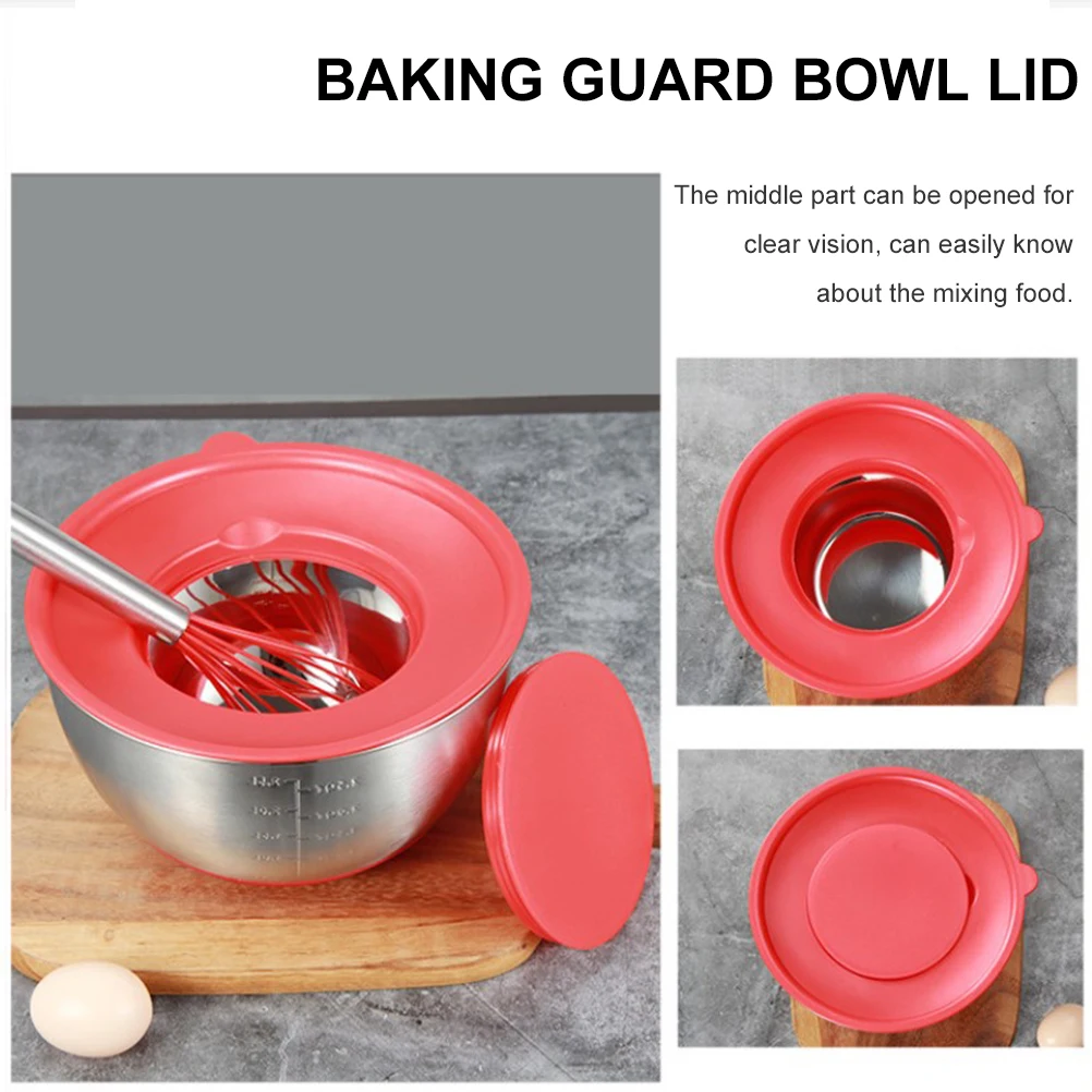 

Splash Proof Cover for Mixer Egg Bowl Whisk Lids Grease Shield Anti Reusable Plastic Baking Tool Kitchen