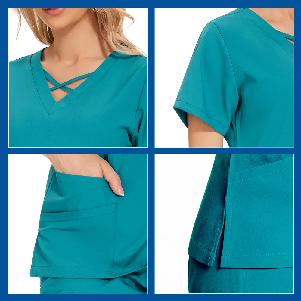 Ospedale sala operatoria Doctor Scrubs Set salone di bellezza uniformi da lavoro Medical Surgical Tops pantaloni Suit Pet Clinic Doctor Workwear