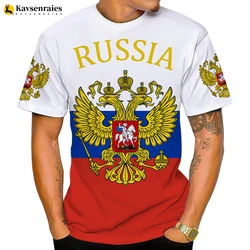 2022 Russia Flag 3D T-shirt Russia Bear CCCP Printed Harajuku Streetwear Oversized T Shirt Men Women Fashion Casual Cool Tops