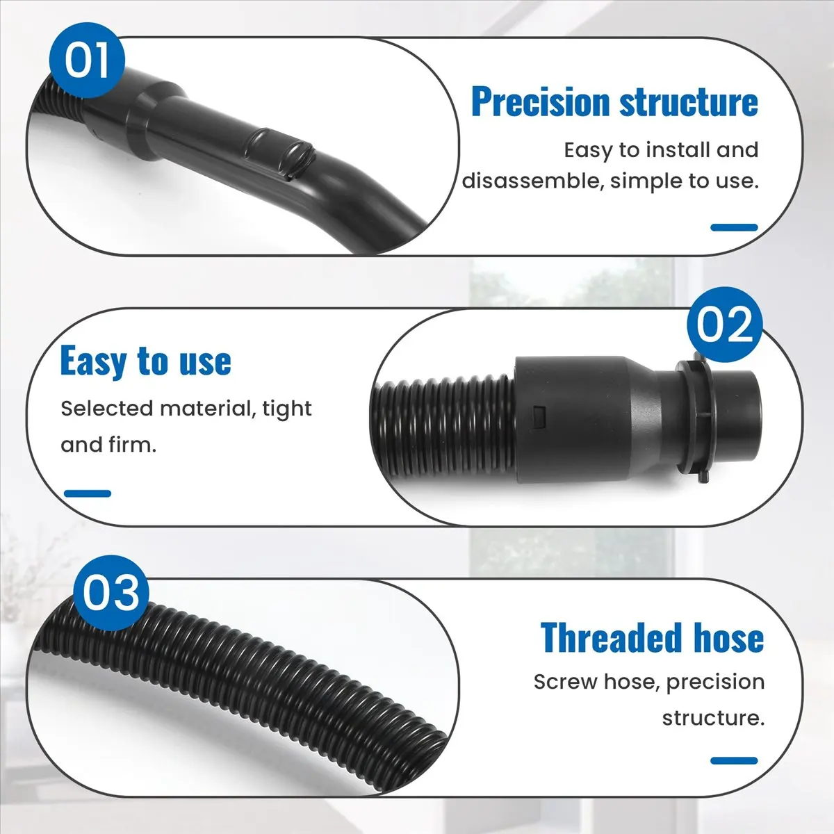 Hoses for Vacuum Cleaner -CA291/-CA293MC-/CA391/-CA491/-CL523/-CL521/-CA402/-CL443 Threaded Hose-A09G