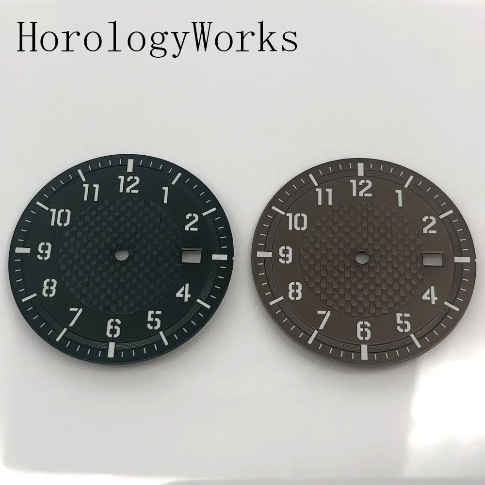 34mm Sterile Dial Luminous Fit NH35/NH36 Automatic Movement Watch Parts