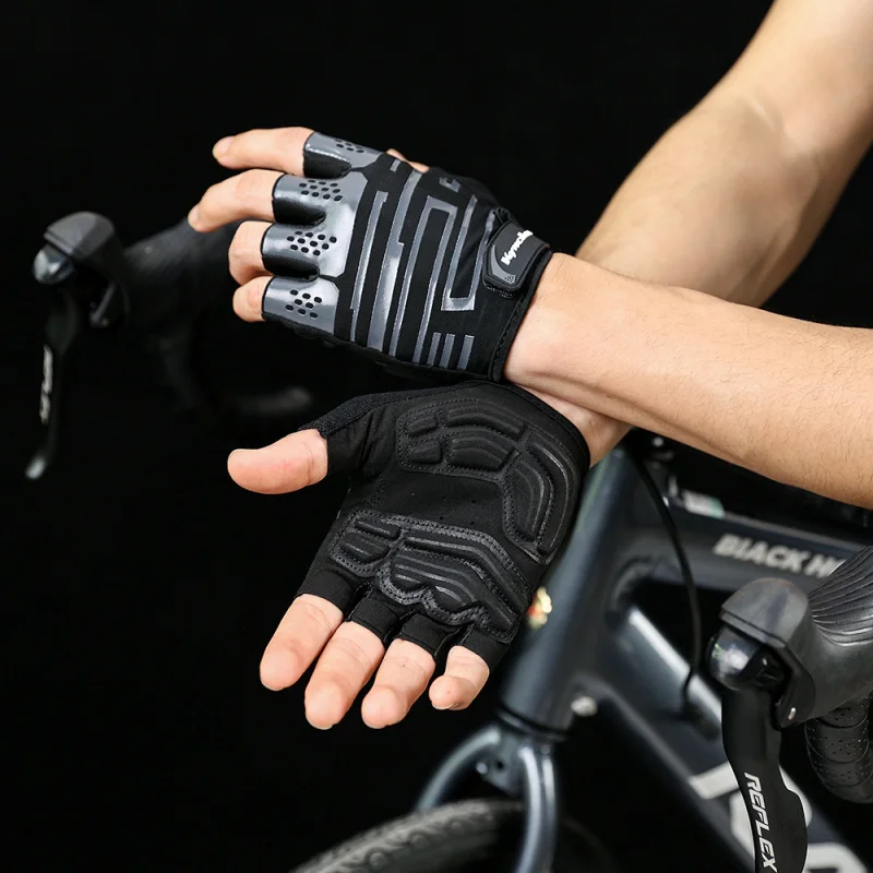 Amazon New Cross-Border Herren Fitness Radfahren Outdoor Fahrrad Kurze Finger Atmungsaktive Sport Halbfingerhandschuhe