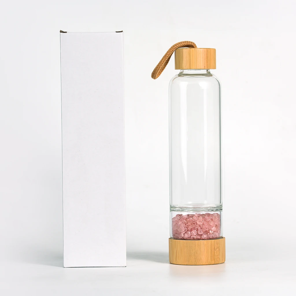 Botella/taza de agua de cristal Energy Stone Crystal Chip