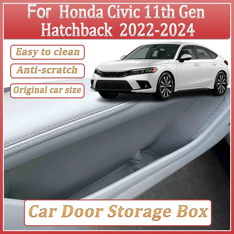 Auto Door Storage Box For Honda Civic 11th gen Hatchback Body Kits 2022 2023 2024 Door Slot Storage Barrel Interior Accessories
