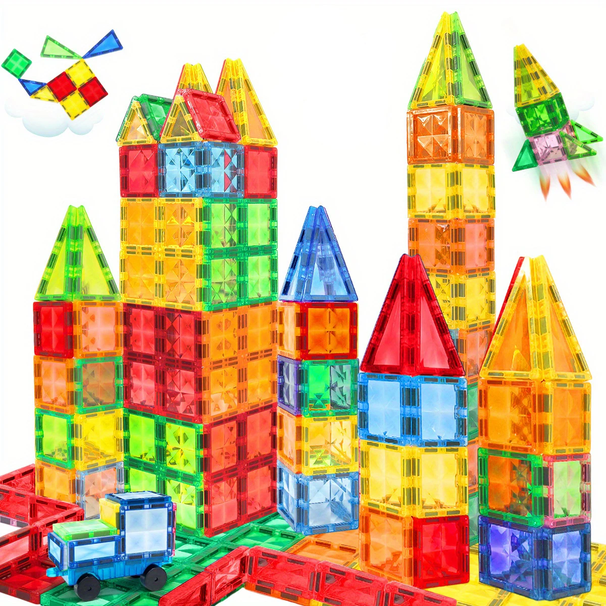 

Магнитные строительные блоки, магнитные плитки малого размера, подарки на день рождения и праздники, подарки к началу учебного года