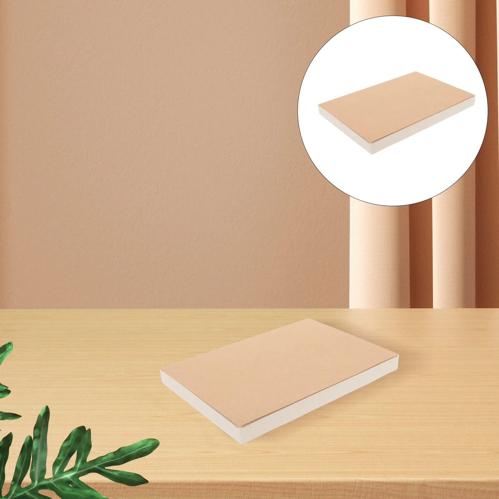 Verdicktes Rindsleder-Buch, Notizbuch, Malerei, beiges Papier, Zeichnung, Student