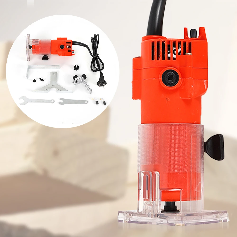 300W Elektrische Trim Router 1/4 "Collet Handheld Trimmer 30000 Rpm Voor Houtbewerking