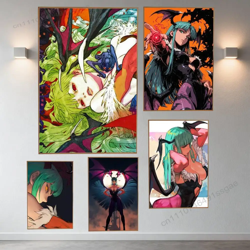 

M-Morrigan A-Aenslands Retro Fashion Pictorial Poster Sticky Poster Paper Sticker DIY Room Bar Cafe Wall Decor Gift