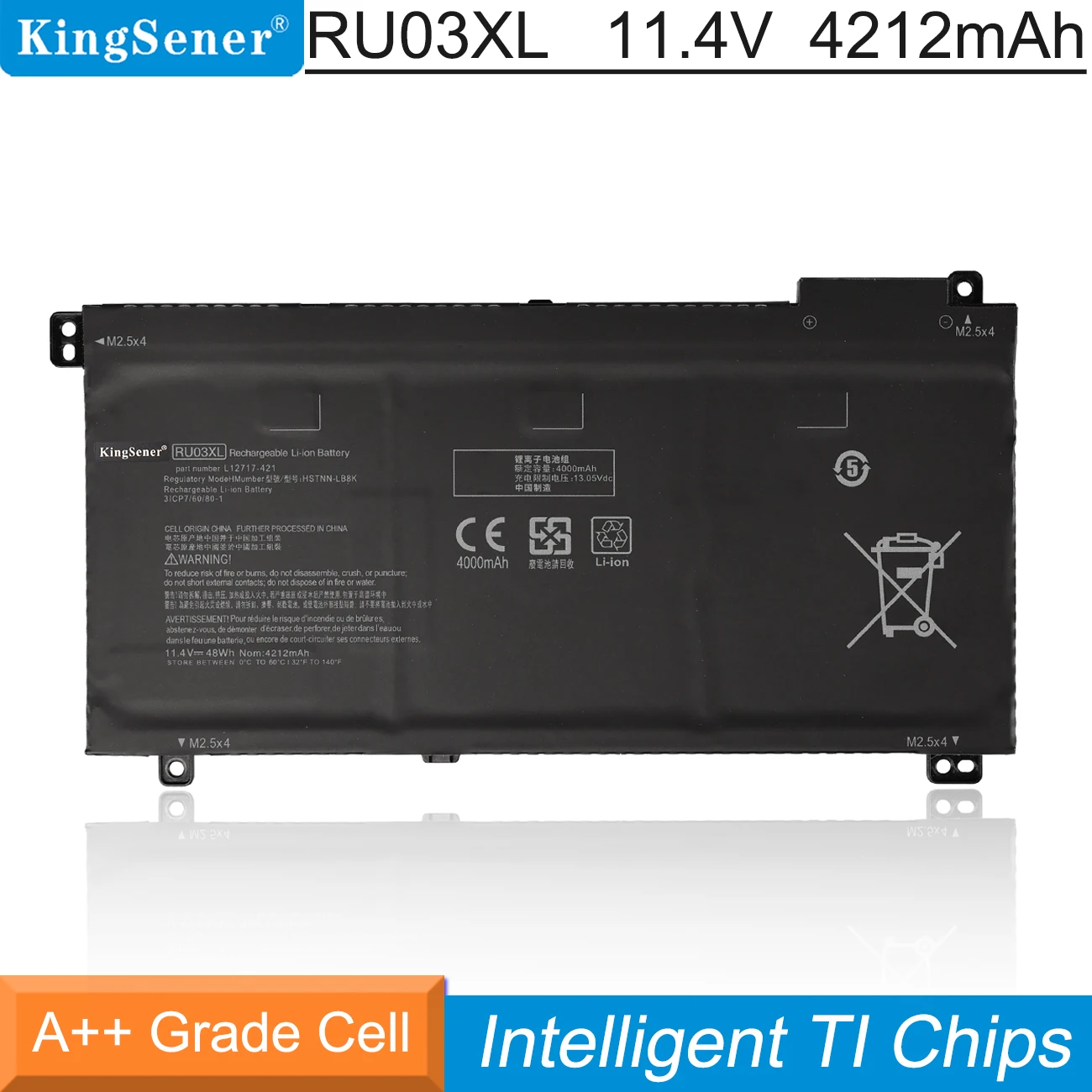 

KingSener RU03XL Battery For HP ProBook X360 11 G3 G4 G5 G6 440 G1 Series Notebook HSTNN-LB8K HSTNN-UB7P HSTNN-IB8P L12791-855