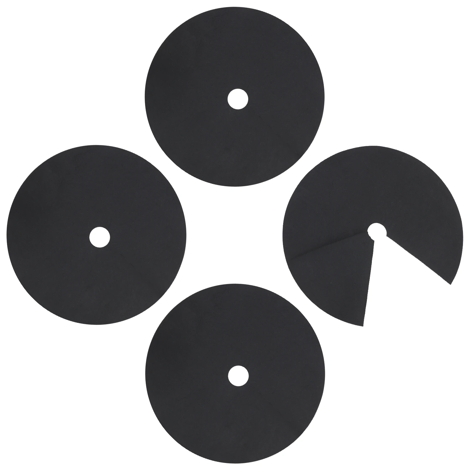 

10pcs Weeding Cloth Non-Woven Gardening Biodegradable Control Fabric Ground Cover Agriculture Orchard Weeding Cloth (Black, the