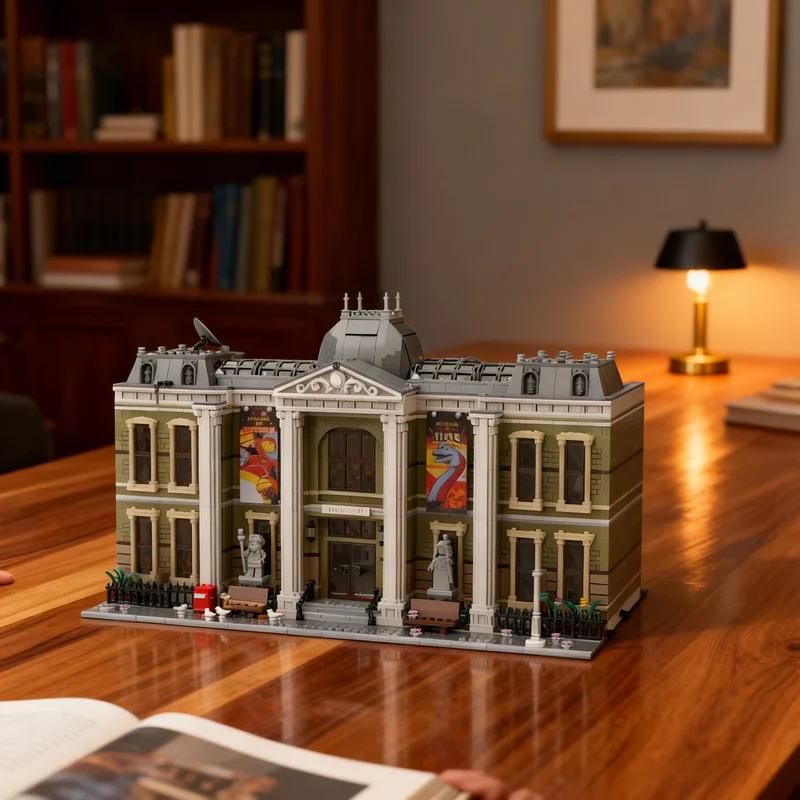 

6863pcs MOC Double Natural History Museum Modular Streetscape Model Building Blocks Toy Gift Creative Display Collectible Desk