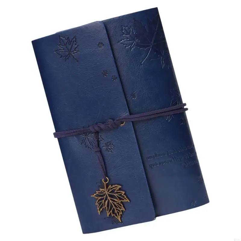 W89C A 6 Maple Leaf Notebook Retro Teatherbook Notebook Travel Notebook для школы