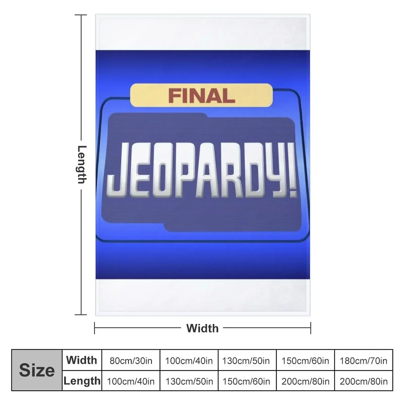 Final Jeopardy Throw Blanket couch cozy soft plush fuzzy picnic outdoor blanket