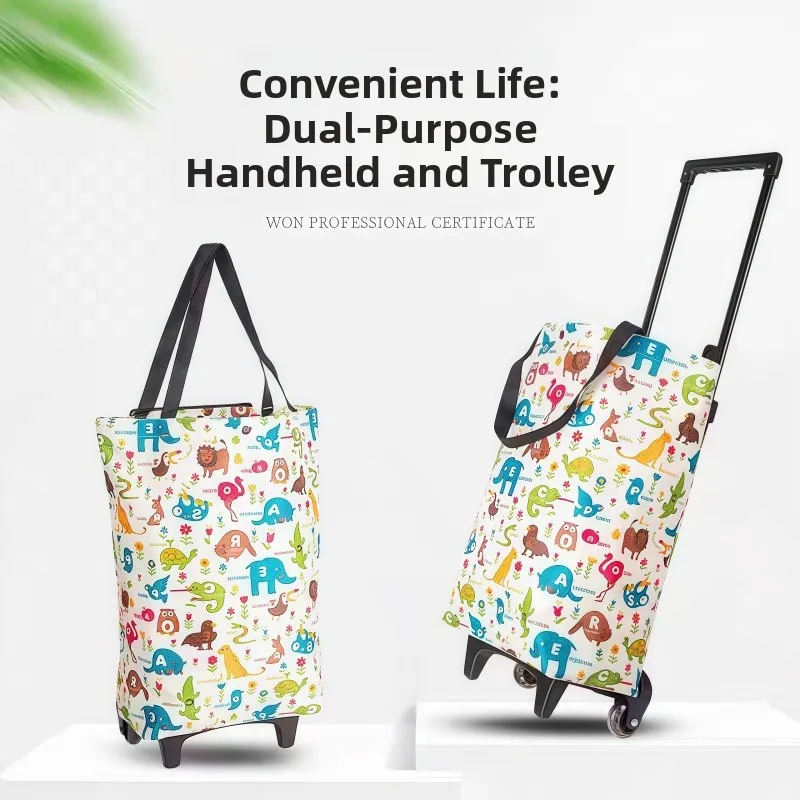 portable-folding-shopping-cart-oxford-cloth-hand-pulled-buy-vegetable-car-bag-retractable-handle-household-storage-utility-cart