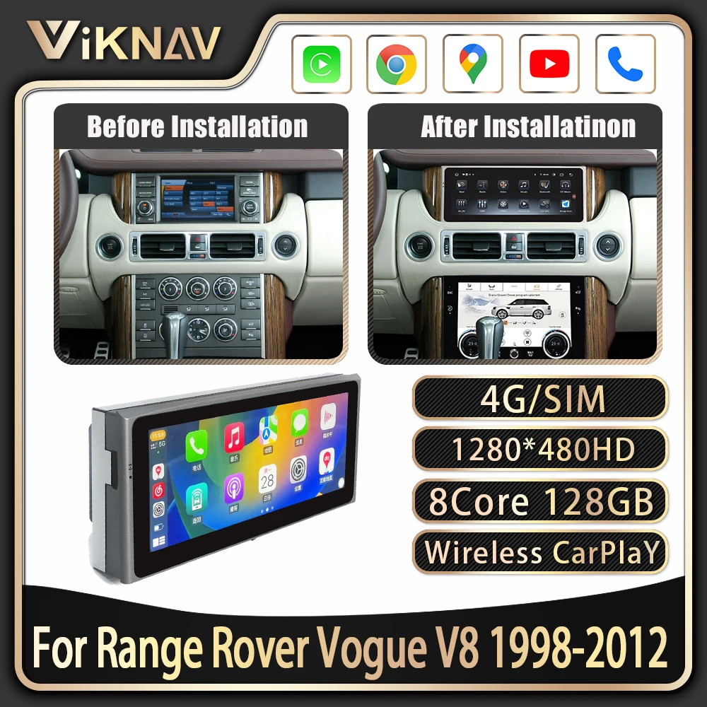 Android head unit car radio 10.25inch For Land Range Rover vogue V8 L322 1998-2012 GPS Navigation player