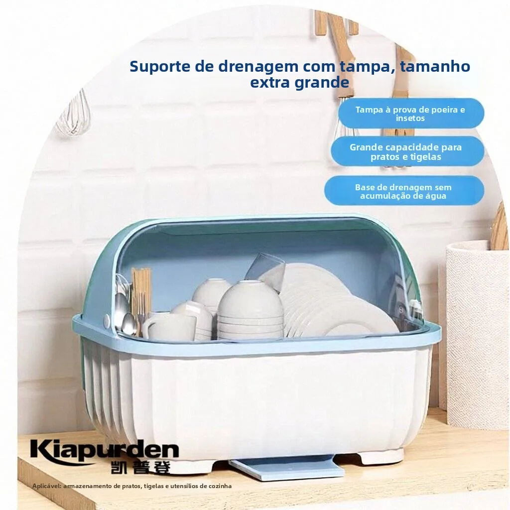 industrial-style-kitchen-storage-rack-cupboard-plate-bowl-dishwasher-safe-plastic-organizer-with-cover-utensil-storage-holder