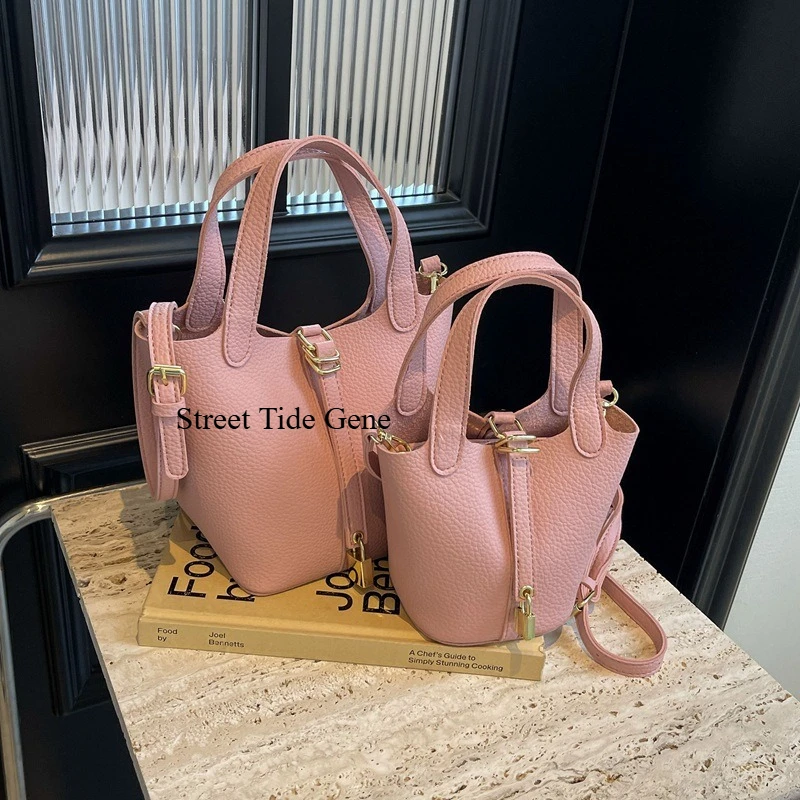 

Женская модная сумка 2021, корейская новая простая повседневная сумка-ведро, модная сумка через плечо