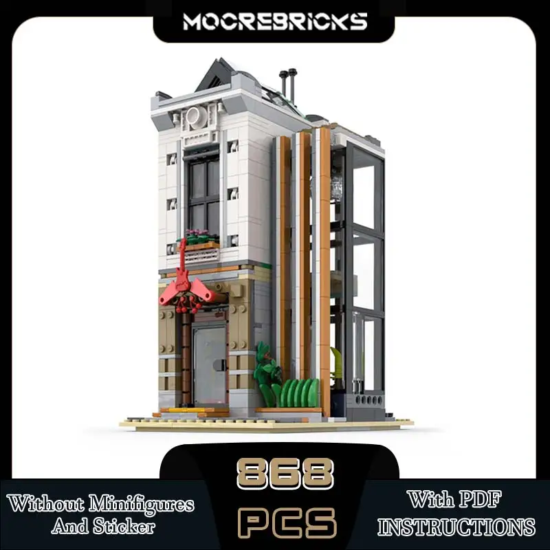 Hot Selling Urban Building Blocks Vinyl Store Model Architecture Small Particle Assembled Bricks Toys Set Children Birthday Gift