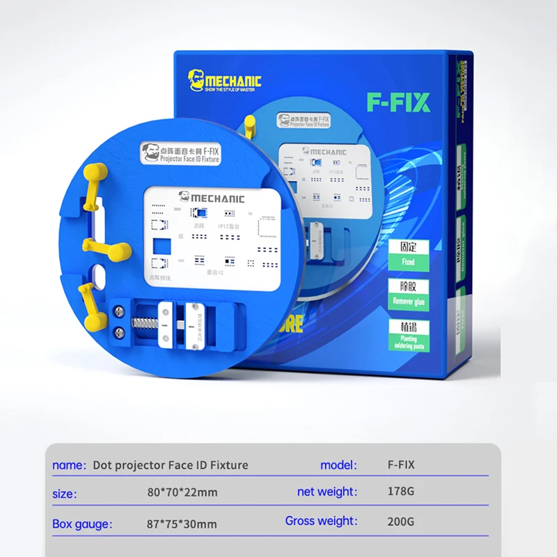 Thợ Cơ Khí F-FIX Chấm Máy Chiếu Mặt ID Gắn Chip IC Sửa Đèn Tín Trồng Degumming Kẹp Cho X-13Promax Sửa Chữa Nền Tảng