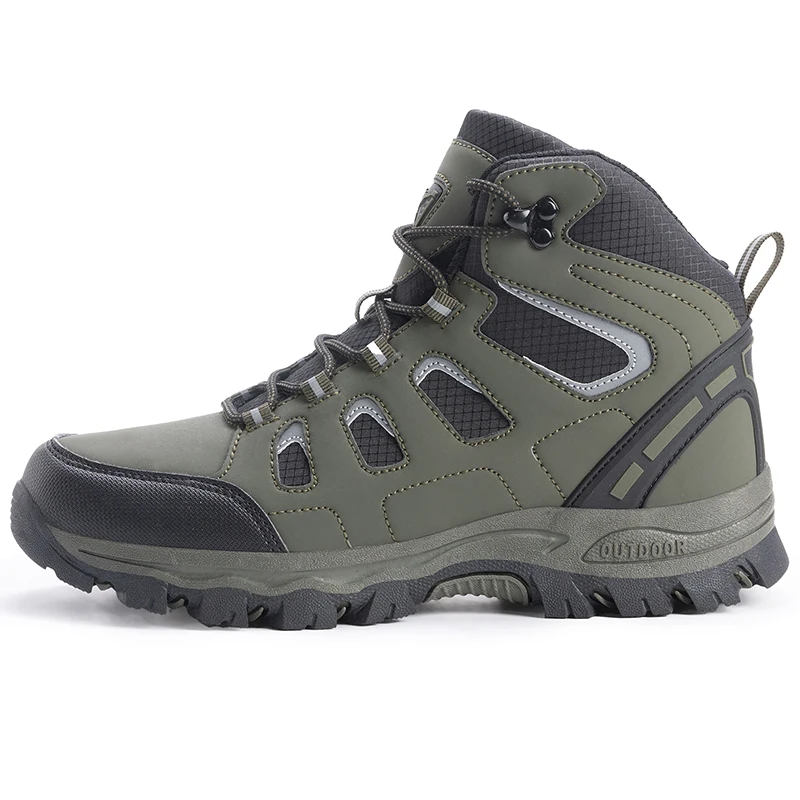 

High-Top Men Hiking Boot Winter Outdoor Shoes Lace-Up Non-slip Sports Casual Trekking Boots Man Suede Warm Shoes
