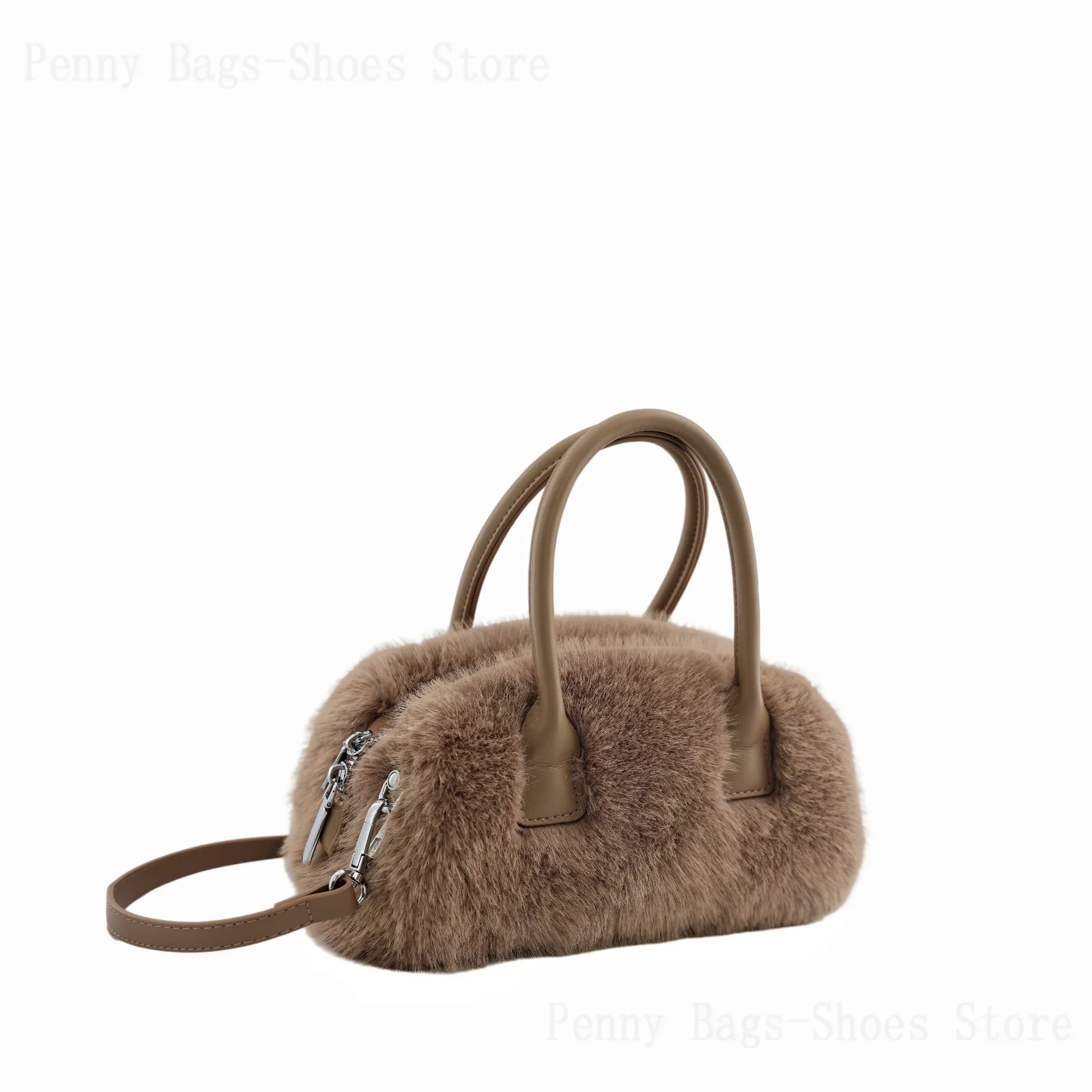 2025 New Autumn And Winter Japanese And Korean Box Bag Retro Niche Design Heavy Industry Imitation Mink Tote Bag