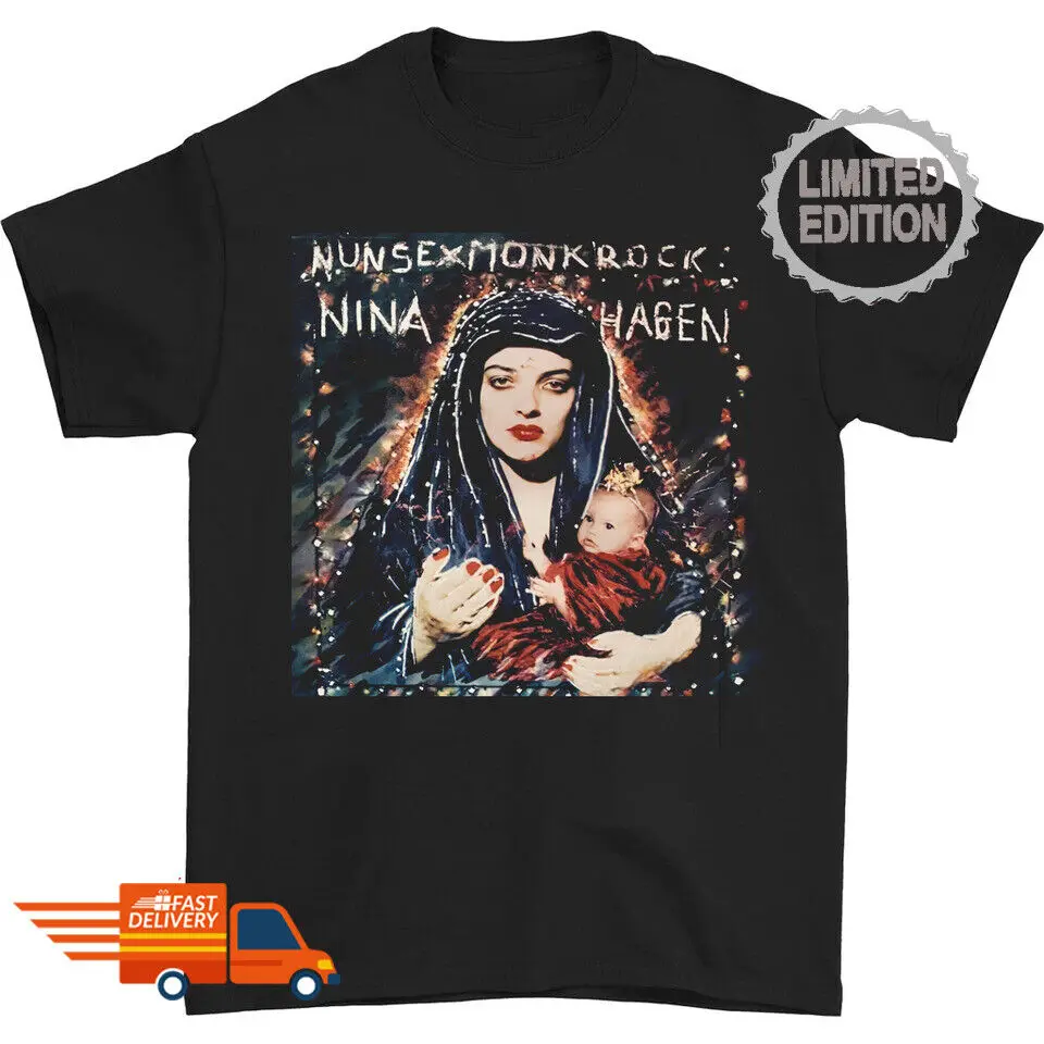 Nina Hagen poster NEW black T-shirt short sleeve S to 4Xl DD267