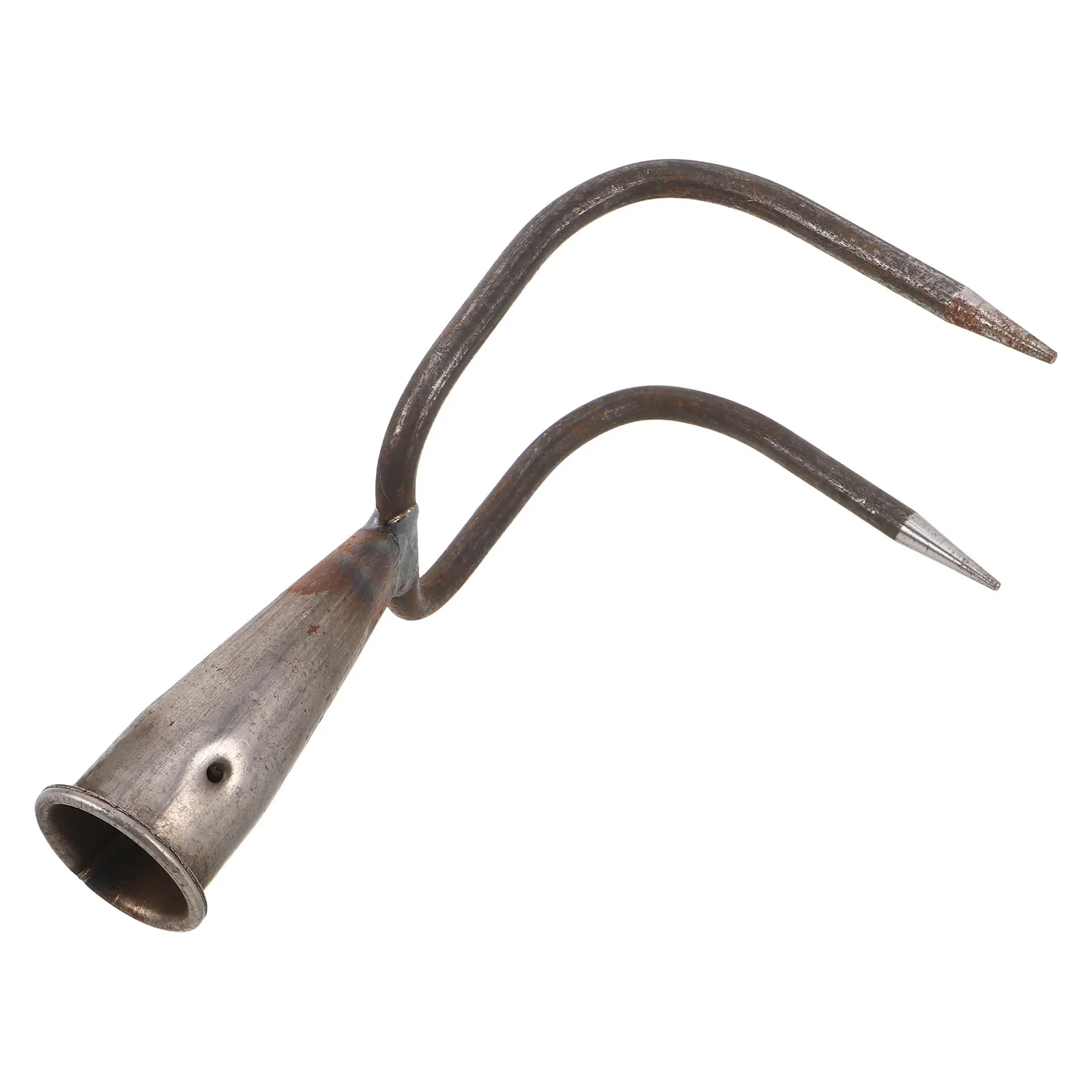 

Прочная металлическая садовая головка для граблей с двойными зубьями-когтями, ручной инструмент для рыхления почвы, прополки и посадки, для ухода за газоном