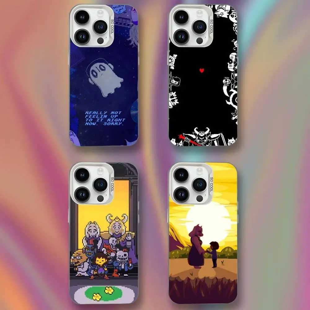 

Game U-Undertales Phone Case For iPhone 16,15,14,13,12,11,Mini,Pro,SE,XS,MAX White Matte Shockproof Cover