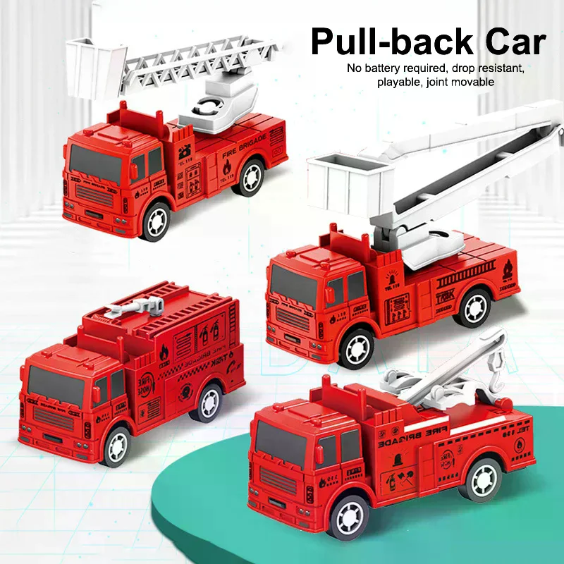 Kids Toy Car Inertia Sanitation Truck Models Pull Back Engineering Vehicle Boys Toys For Children Ideal Gifts For Boys Kids 1Pcs