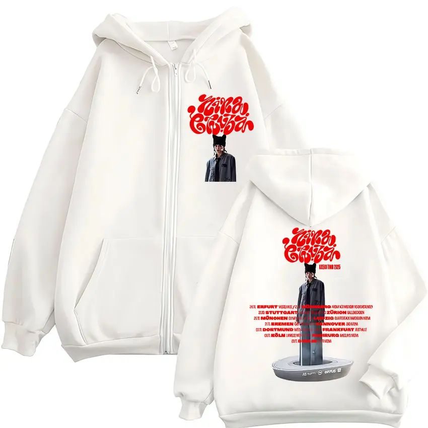 المغني نينا تشوبا ألبوم جولة زمم هودي الرجال النساء الملابس موضة Harajuku سستة بلوزات عادية المتضخم سترة هوديي #2