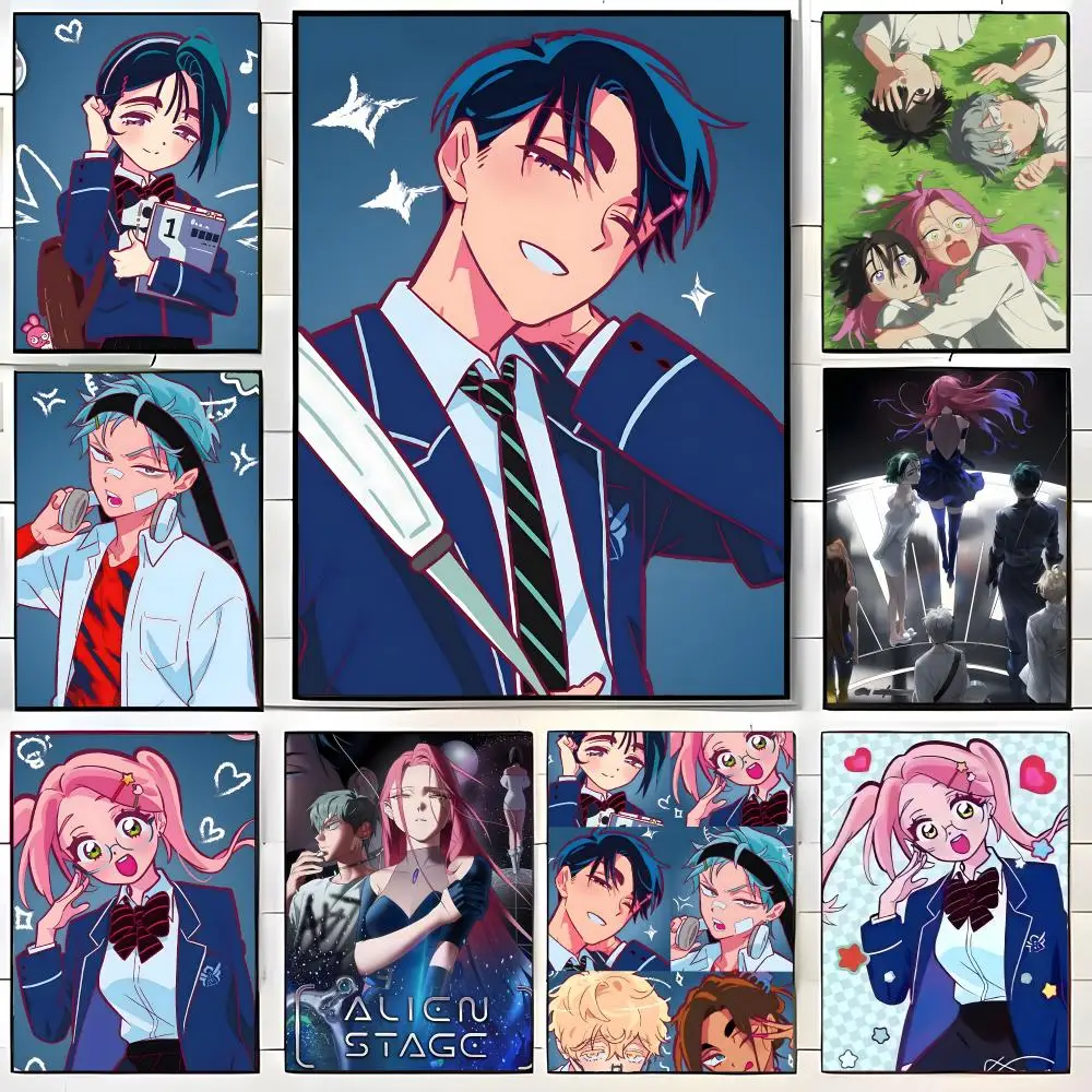 ANIME  A-Alien Stage Poster  Self-adhesive Art Waterproof Paper Sticker Coffee House Bar Room Wall Decor