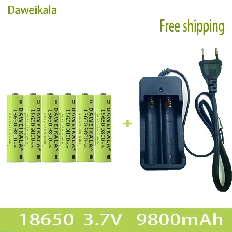 18650 Battery Rechargeable Battery 3.7V 18650 12000mAh Capacity Li-ion Rechargeable Battery For Flashlight Torch Battery+Charger