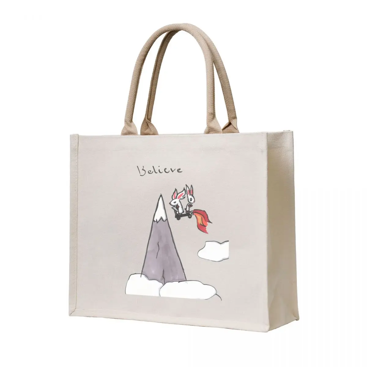 

Bunny Believe Tote Bag Women's shopper bag tote bag women tote custom shopping logo