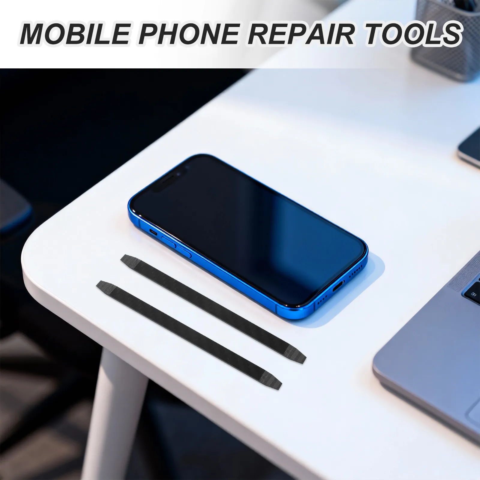 4Pcs Carbon Fiber Reinforced Plastic Spudger Set Anti Static Pry Stick for Mobile Repair Electronics Maintenance Laptop Screen