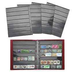 10Pcs 7 Grid Postage Stamp Album Pages Coin Collection Stamps Holder Sheet PVC Loose-leaf Inners Refill Page not including Cover