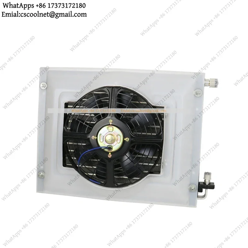 Universal Air Conditioning Condenser Radiator Cooling Fan Assembly 14x18 Inch Vintage Car Truck Pickup Auto A/C System