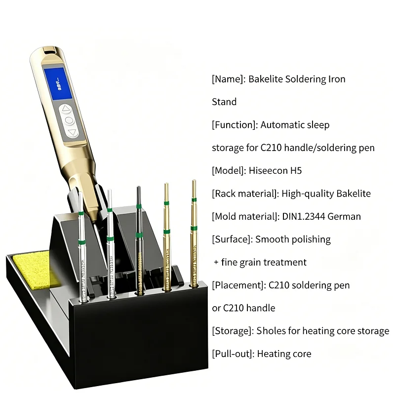 

H5 Soldering Iron Stand Holder with Sponge and Steel wool for Electric High Temperature Resistance Welding Accessories
