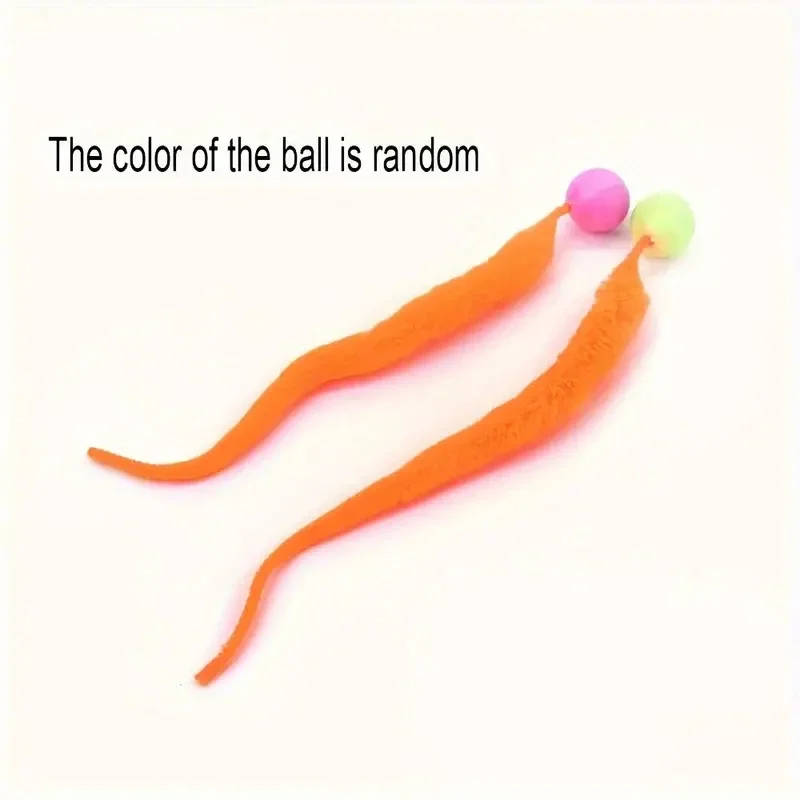 Cat interactive toys Tickle Cat Colorful bouncing ball Pet supplies Puzzle teasing indoor cat worm caterpillar elastic toy image 3