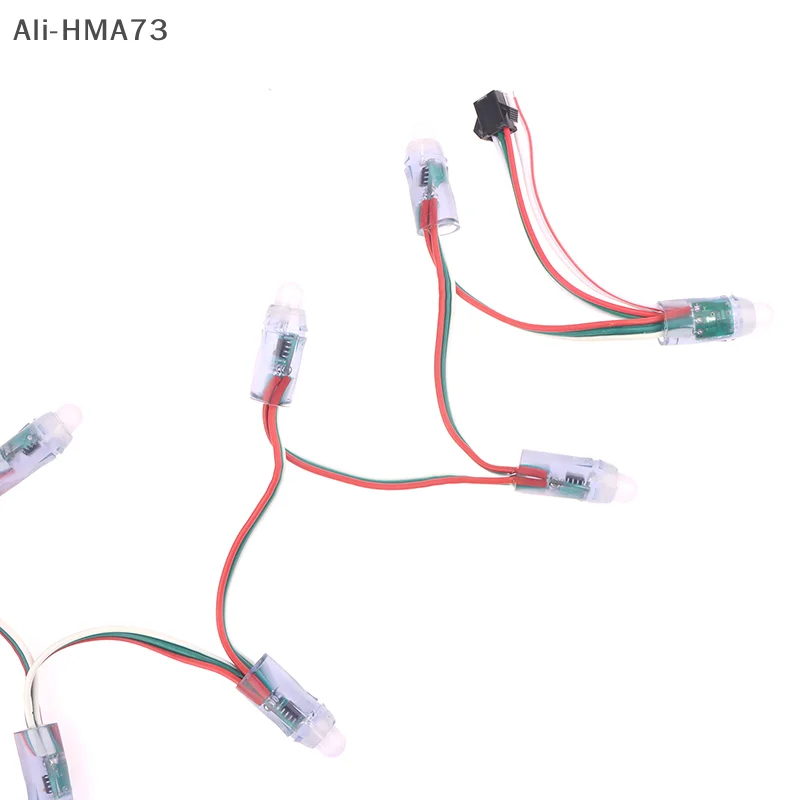 HMA73-50 шт. DC5V WS2811 полноцветный светодиодный пиксельный световой модуль 12 мм 14 см провода IP68 водонепроницаемые RGB цифровые светодиодные струны фестивальный декор