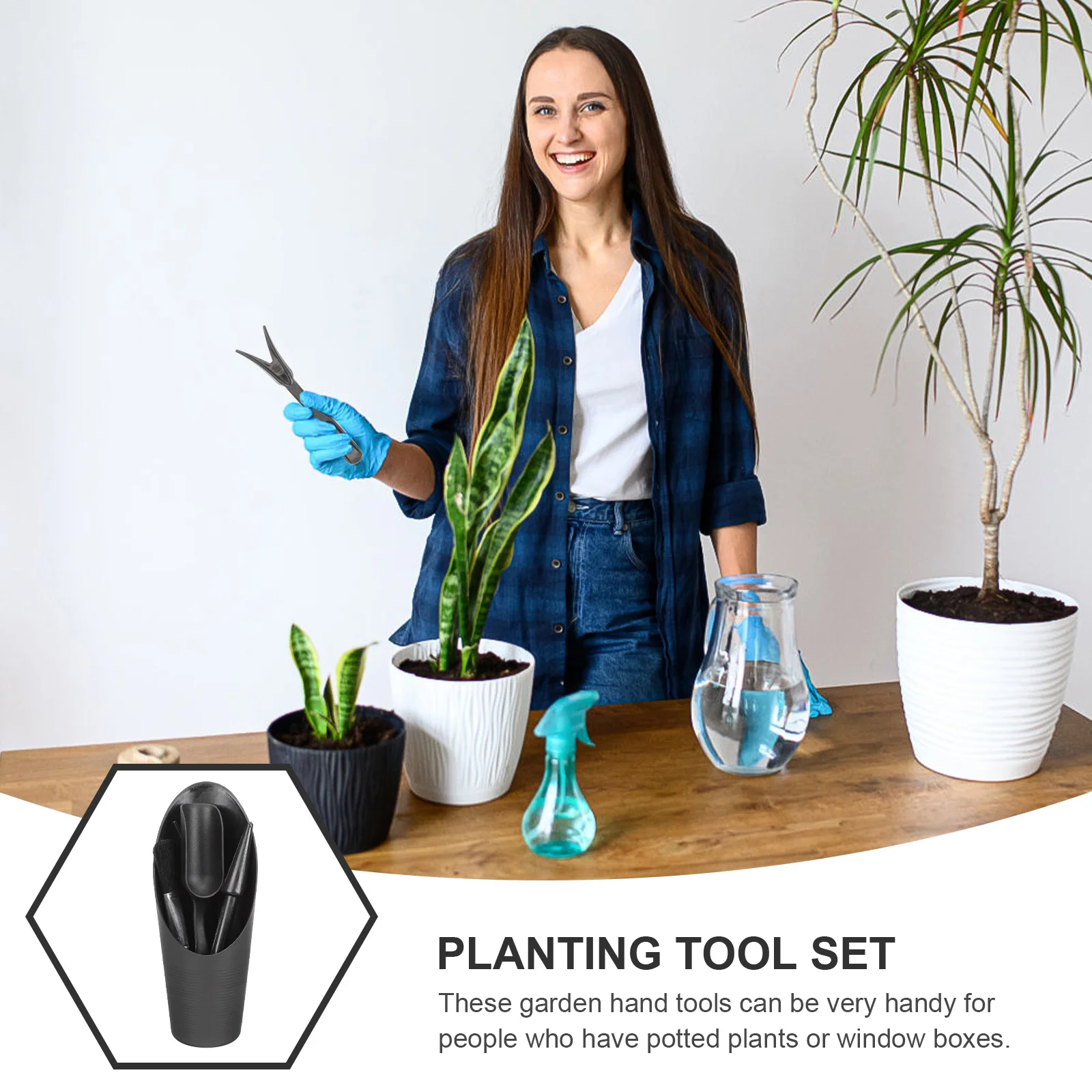 

2Sets Bonsai Planting Tools Durable Gardening Tool Set for Succulent Transplanting Aeration Pot Planting Supplies