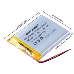 955465 955565 3.7V 5000mAh Rechargeable Lithium Li-ion Polymer Battery