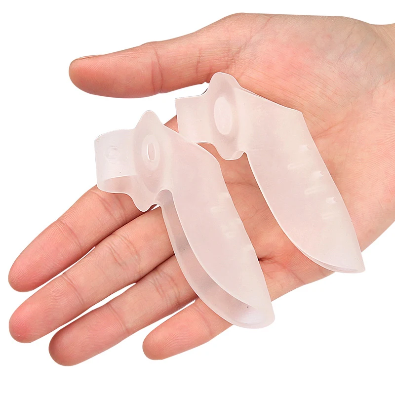 2 Stuks Siliconen Gel Duim Corrector Kleine Teen Beschermer Separator Valgus Vinger Stijltang Voetverzorging Hulpkussentjes