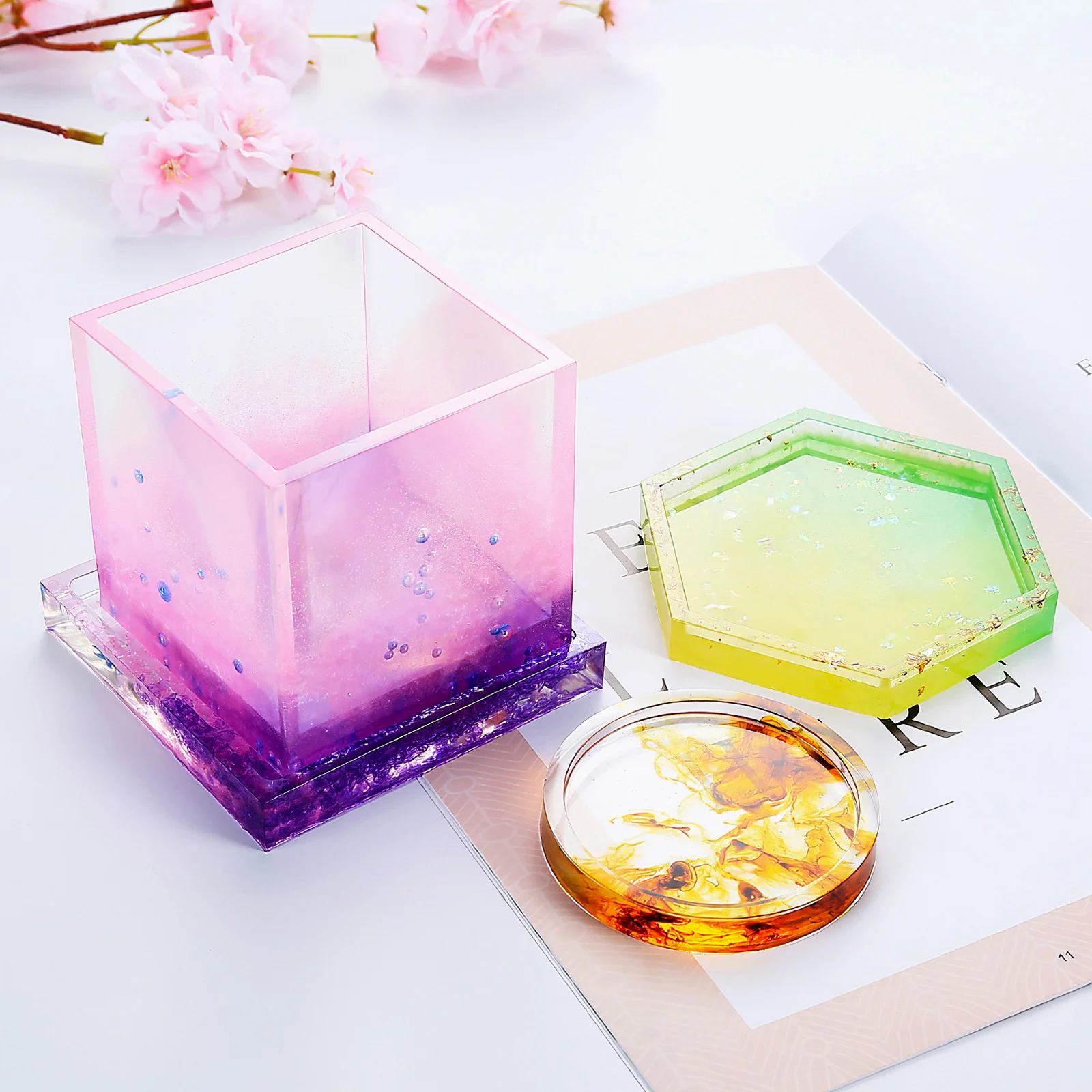 

Набор силиконовых форм для литья из эпоксидной смолы, 1 комплект, для изготовления кулонов-колонн из кристаллов и ювелирных изделий