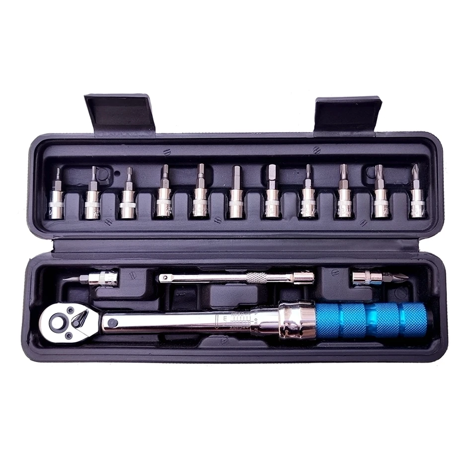 Imagem -02 - Bike Torque Wrench Allen Ferramenta Chave Kit de Reparação de Bicicleta Socket Spanner Grupo Ferramenta de Ciclismo nm 24nm 15 Pcs