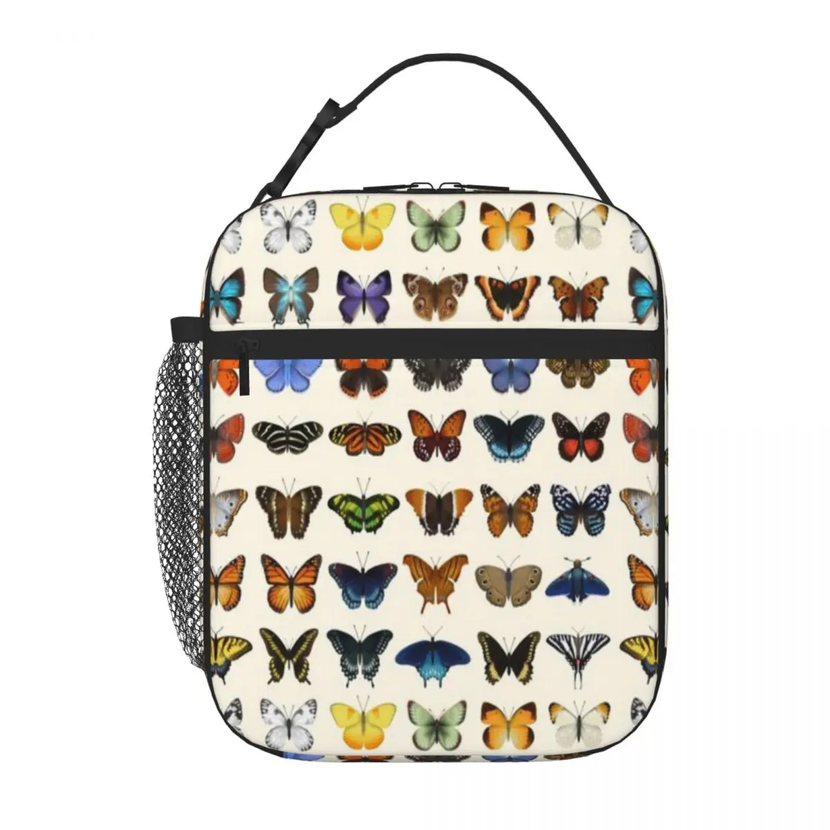 Bestselling Butterflies Of North America Graphic Outdoor Lunch Bag Diet Meal Packing Canvas Lunch Bag