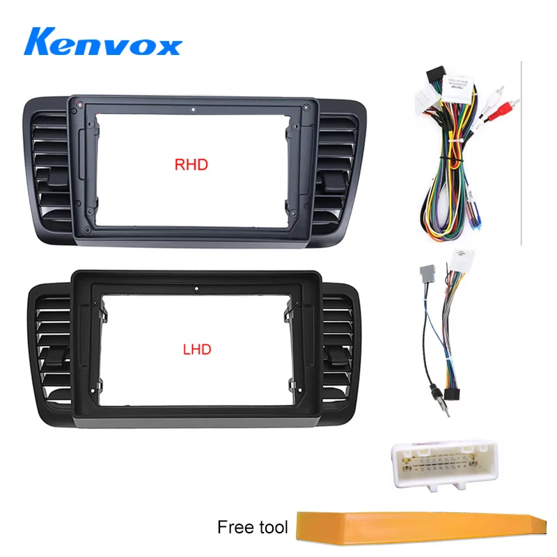 Car Radio For Subaru Outback 3 Legacy 4 2003-2009 Android 2Din DVD GPS Stereo Mounting Bezel Frame panel Kit wire harness