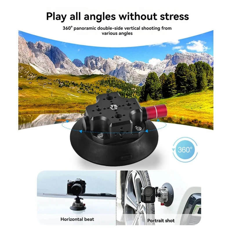 4.5 Inch Car Suction Cup Sports Camera Car Suction Cup Suitable For Gopro Accessories Mobile Phone SLR Suction Cup